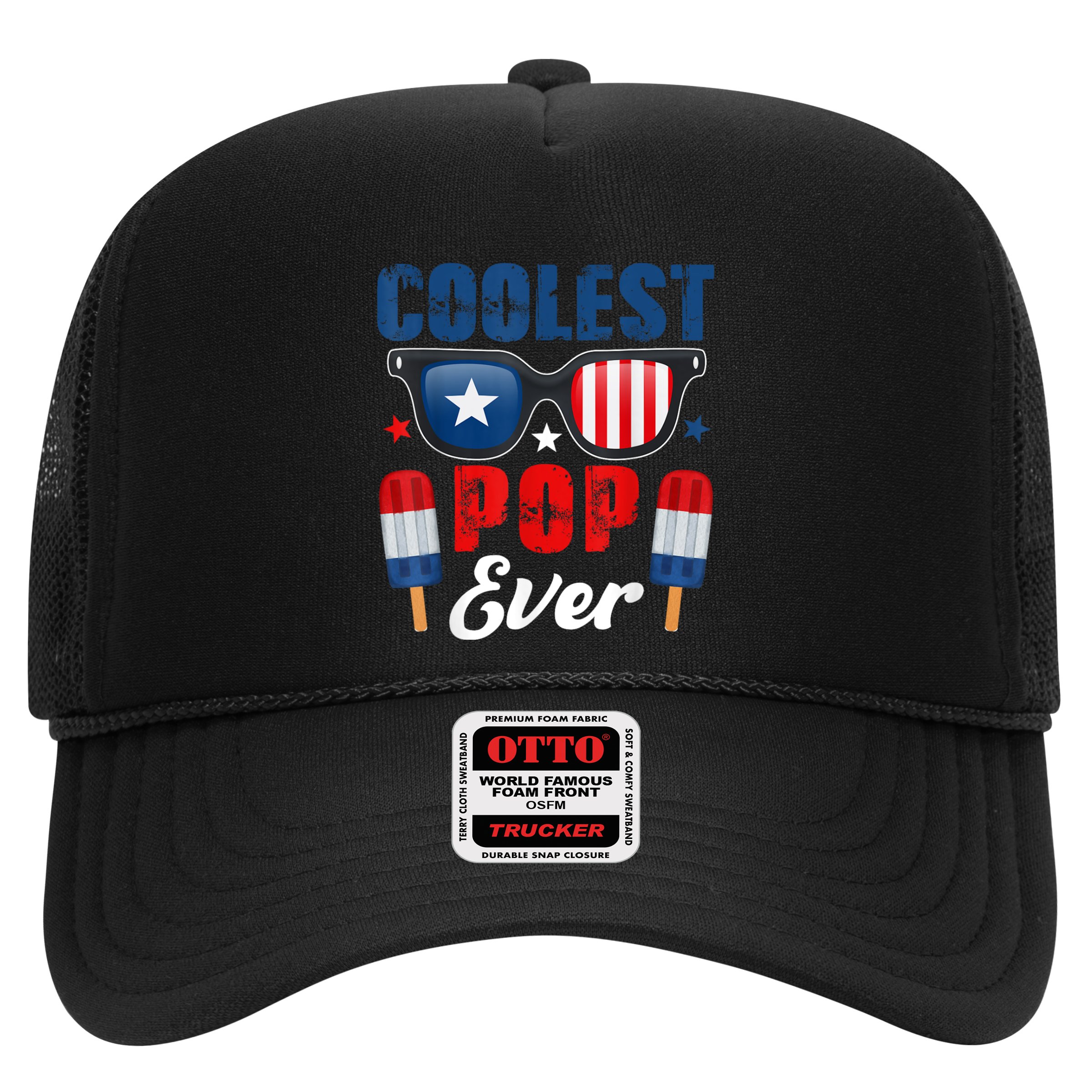 Coolest Pop Ever Popsicle Funny Retro Bomb Fathers Day Gift Hat