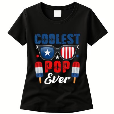 Coolest Pop Ever Popsicle Funny Retro Bomb Fathers Day Gift Womens T-Shirt