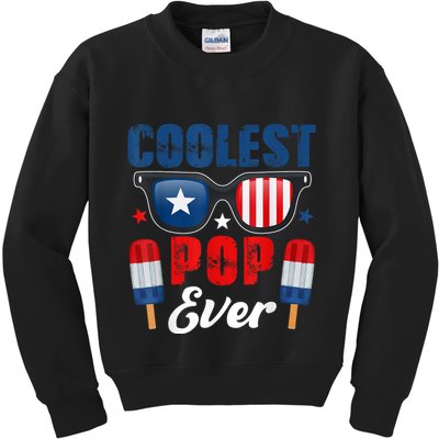 Coolest Pop Ever Popsicle Funny Retro Bomb Fathers Day Gift Kids Sweatshirt