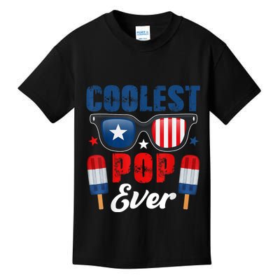 Coolest Pop Ever Popsicle Funny Retro Bomb Fathers Day Gift Kids T-Shirt