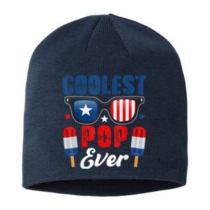 Coolest Pop Ever Popsicle Funny Retro Bomb Fathers Day Gift Sustainable Beanie