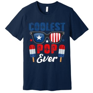 Coolest Pop Ever Popsicle Funny Retro Bomb Fathers Day Gift Premium T-Shirt