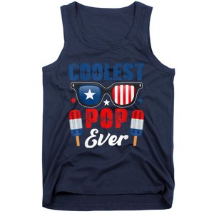 Coolest Pop Ever Popsicle Funny Retro Bomb Fathers Day Gift Tank Top