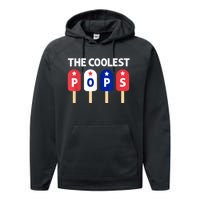 Coolest Pop Ever Popsicle Funny Retro Bomb Fathers Day Gift Performance Fleece Hoodie