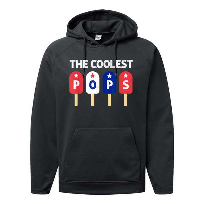 Coolest Pop Ever Popsicle Funny Retro Bomb Fathers Day Gift Performance Fleece Hoodie