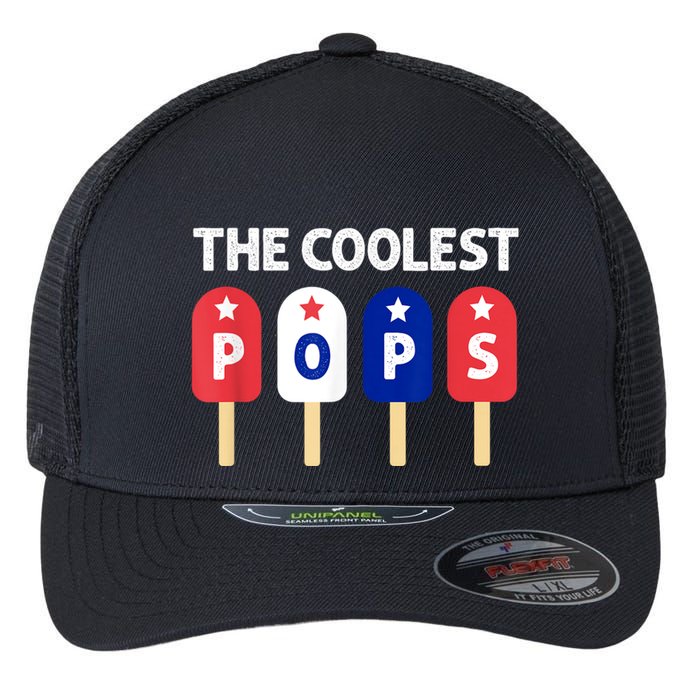 Coolest Pop Ever Popsicle Funny Retro Bomb Fathers Day Gift Flexfit Unipanel Trucker Cap