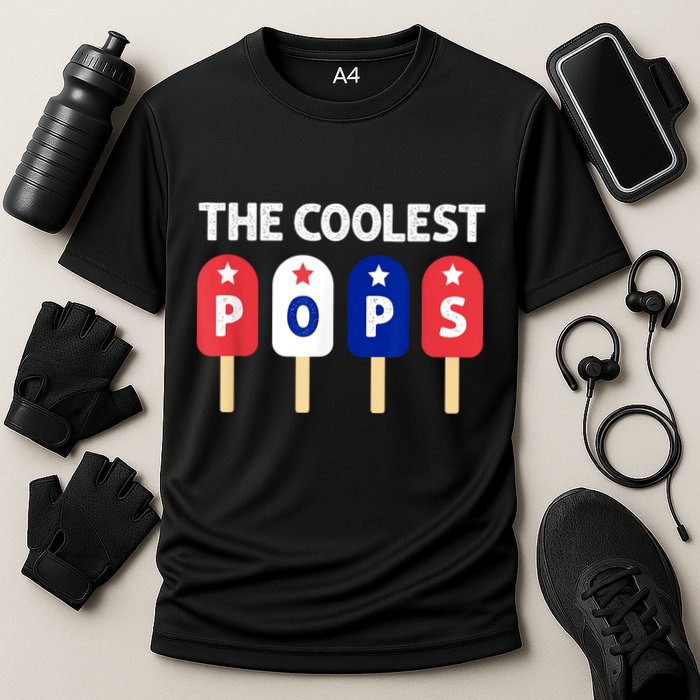 Coolest Pop Ever Popsicle Funny Retro Bomb Fathers Day Gift Cooling Performance Crew T-Shirt