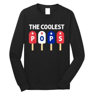 Coolest Pop Ever Popsicle Funny Retro Bomb Fathers Day Gift Long Sleeve Shirt