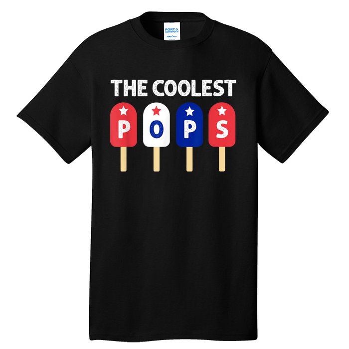 Coolest Pop Ever Popsicle Funny Retro Bomb Fathers Day Gift Tall T-Shirt