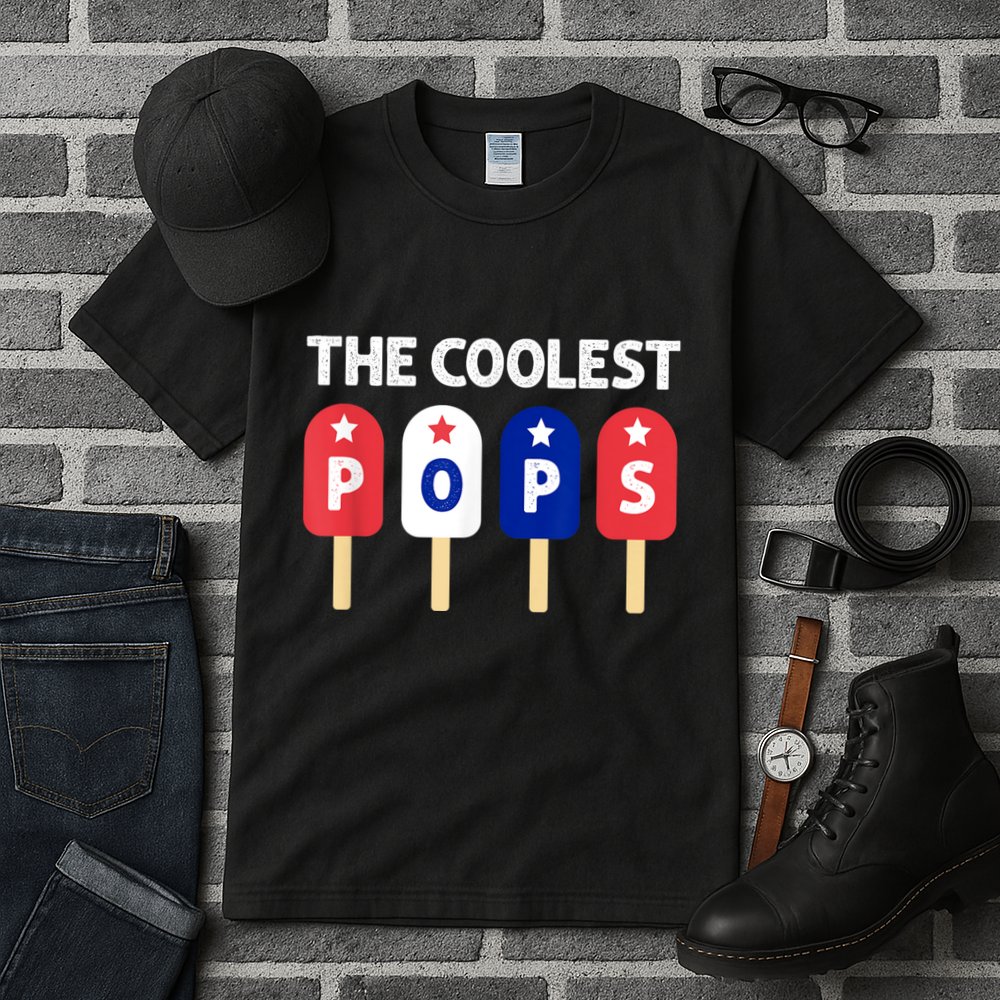 Coolest Pop Ever Popsicle Funny Retro Bomb Fathers Day Gift Tall T-Shirt