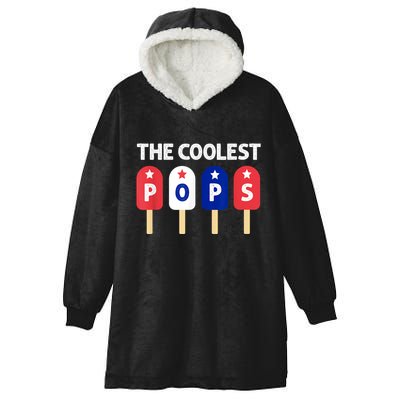 Coolest Pop Ever Popsicle Funny Retro Bomb Fathers Day Gift Hooded Wearable Blanket