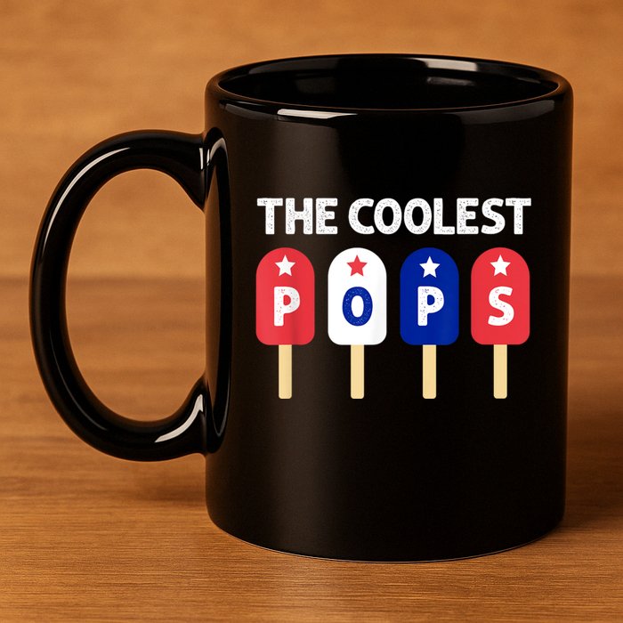 Coolest Pop Ever Popsicle Funny Retro Bomb Fathers Day Gift 11oz C Handle Ceramic Mug