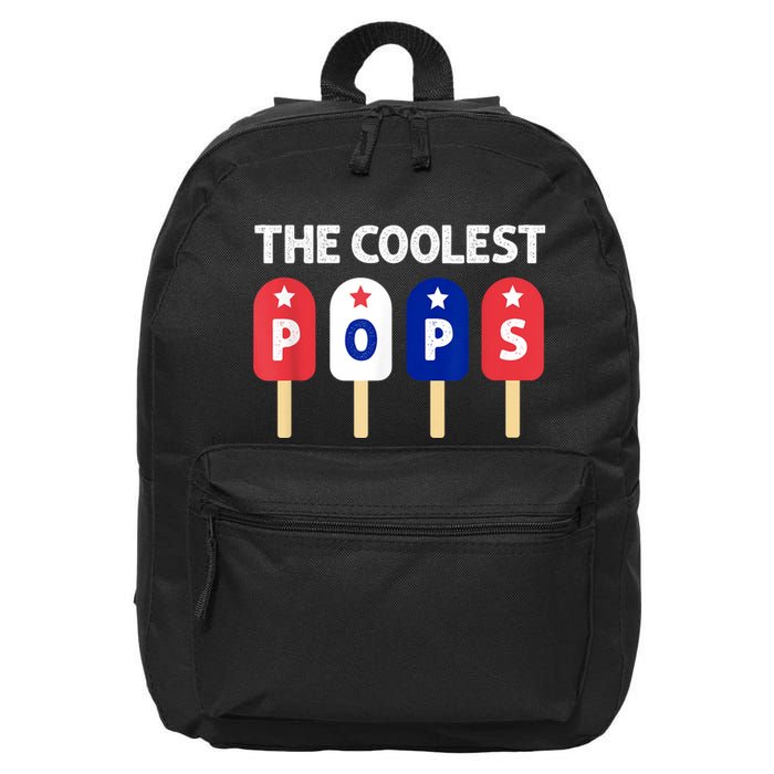 Coolest Pop Ever Popsicle Funny Retro Bomb Fathers Day Gift 16 in Basic Backpack