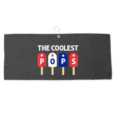 Coolest Pop Ever Popsicle Funny Retro Bomb Fathers Day Gift Large Microfiber Waffle Golf Towel