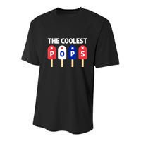 Coolest Pop Ever Popsicle Funny Retro Bomb Fathers Day Gift Youth Performance Sprint T-Shirt