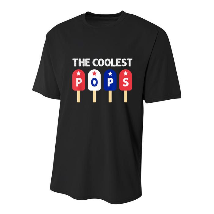 Coolest Pop Ever Popsicle Funny Retro Bomb Fathers Day Gift Youth Performance Sprint T-Shirt