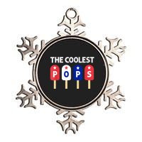 Coolest Pop Ever Popsicle Funny Retro Bomb Fathers Day Gift Metallic Star Ornament