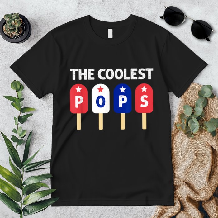 Coolest Pop Ever Popsicle Funny Retro Bomb Fathers Day Gift Premium T-Shirt