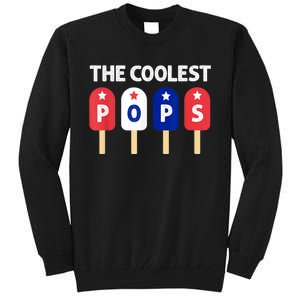 Coolest Pop Ever Popsicle Funny Retro Bomb Fathers Day Gift Tall Sweatshirt