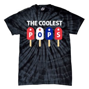 Coolest Pop Ever Popsicle Funny Retro Bomb Fathers Day Gift Tie-Dye T-Shirt