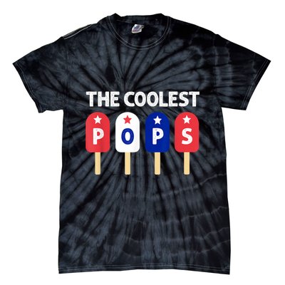 Coolest Pop Ever Popsicle Funny Retro Bomb Fathers Day Gift Tie-Dye T-Shirt