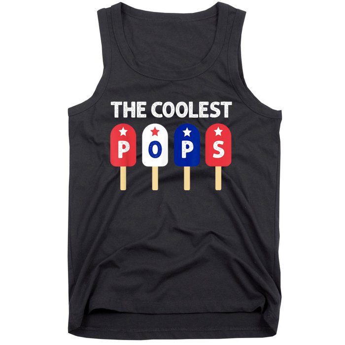 Coolest Pop Ever Popsicle Funny Retro Bomb Fathers Day Gift Tank Top