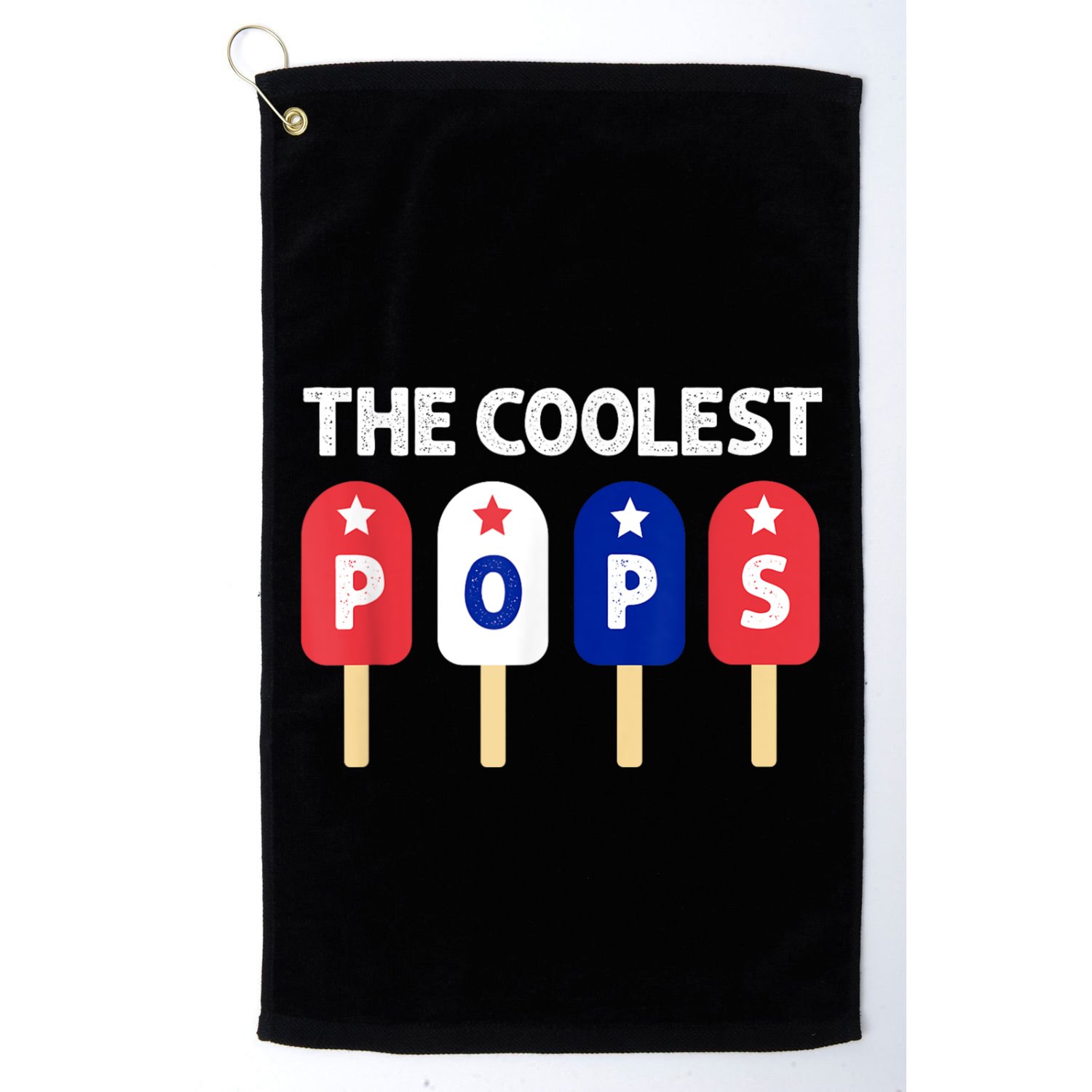 Coolest Pop Ever Popsicle Funny Retro Bomb Fathers Day Gift Golf Towel