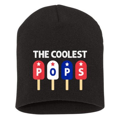 Coolest Pop Ever Popsicle Funny Retro Bomb Fathers Day Gift Short Acrylic Beanie