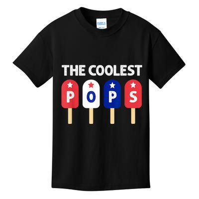 Coolest Pop Ever Popsicle Funny Retro Bomb Fathers Day Gift Kids T-Shirt