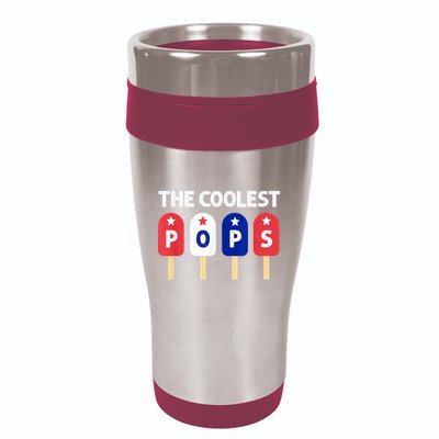 Coolest Pop Ever Popsicle Funny Retro Bomb Fathers Day Gift 16oz Travel Tumbler