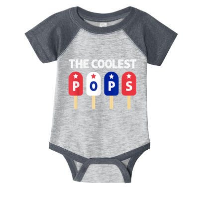 Coolest Pop Ever Popsicle Funny Retro Bomb Fathers Day Gift Infant Baby Jersey Bodysuit