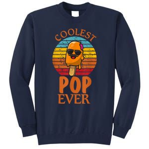 Coolest Pop Ever Popsicle Funny Retro Bomb Fathers Day Gift Tall Sweatshirt