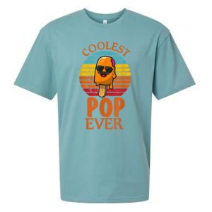 Coolest Pop Ever Popsicle Funny Retro Bomb Fathers Day Gift Sueded Cloud Jersey T-Shirt