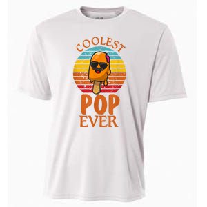 Coolest Pop Ever Popsicle Funny Retro Bomb Fathers Day Gift Cooling Performance Crew T-Shirt