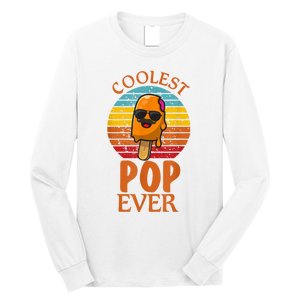 Coolest Pop Ever Popsicle Funny Retro Bomb Fathers Day Gift Long Sleeve Shirt