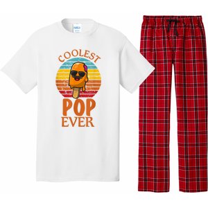 Coolest Pop Ever Popsicle Funny Retro Bomb Fathers Day Gift Pajama Set