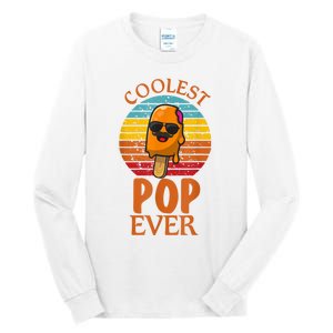 Coolest Pop Ever Popsicle Funny Retro Bomb Fathers Day Gift Tall Long Sleeve T-Shirt