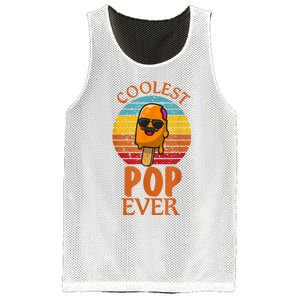 Coolest Pop Ever Popsicle Funny Retro Bomb Fathers Day Gift Mesh Reversible Basketball Jersey Tank