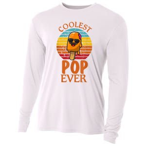 Coolest Pop Ever Popsicle Funny Retro Bomb Fathers Day Gift Cooling Performance Long Sleeve Crew