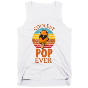 Coolest Pop Ever Popsicle Funny Retro Bomb Fathers Day Gift Tank Top