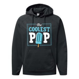 Coolest Pop Ever Popsicle Funny Retro Bomb Fathers Day Gift Performance Fleece Hoodie