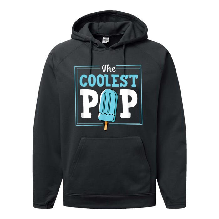 Coolest Pop Ever Popsicle Funny Retro Bomb Fathers Day Gift Performance Fleece Hoodie