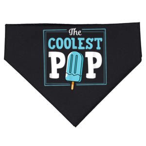 Coolest Pop Ever Popsicle Funny Retro Bomb Fathers Day Gift USA-Made Doggie Bandana