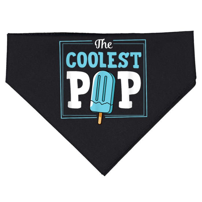 Coolest Pop Ever Popsicle Funny Retro Bomb Fathers Day Gift USA-Made Doggie Bandana