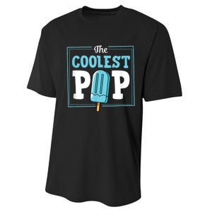 Coolest Pop Ever Popsicle Funny Retro Bomb Fathers Day Gift Performance Sprint T-Shirt