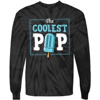 Coolest Pop Ever Popsicle Funny Retro Bomb Fathers Day Gift Tie-Dye Long Sleeve Shirt