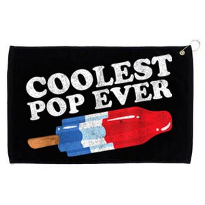 Coolest Pop Ever Popsicle Funny Retro Bomb Fathers Day Gift Grommeted Golf Towel