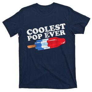 Coolest Pop Ever Popsicle Funny Retro Bomb Fathers Day Gift T-Shirt