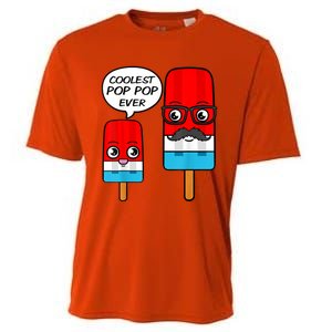 Coolest Pop Ever Popsicle Funny Retro Bomb Fathers Day Gift Cooling Performance Crew T-Shirt