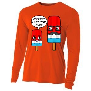 Coolest Pop Ever Popsicle Funny Retro Bomb Fathers Day Gift Cooling Performance Long Sleeve Crew